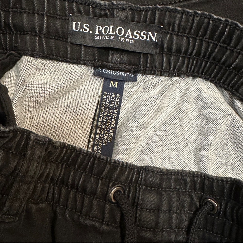 U.S. Polo Assn. Black Chino Stretch Shorts 7” Inseam - Picture 3 of 3